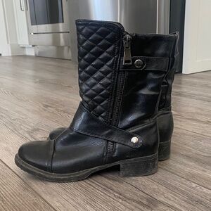 Maurices Black Quilted Combat Boots